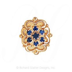 GS532 S - 14 Karat Gold Sapphire Slide 